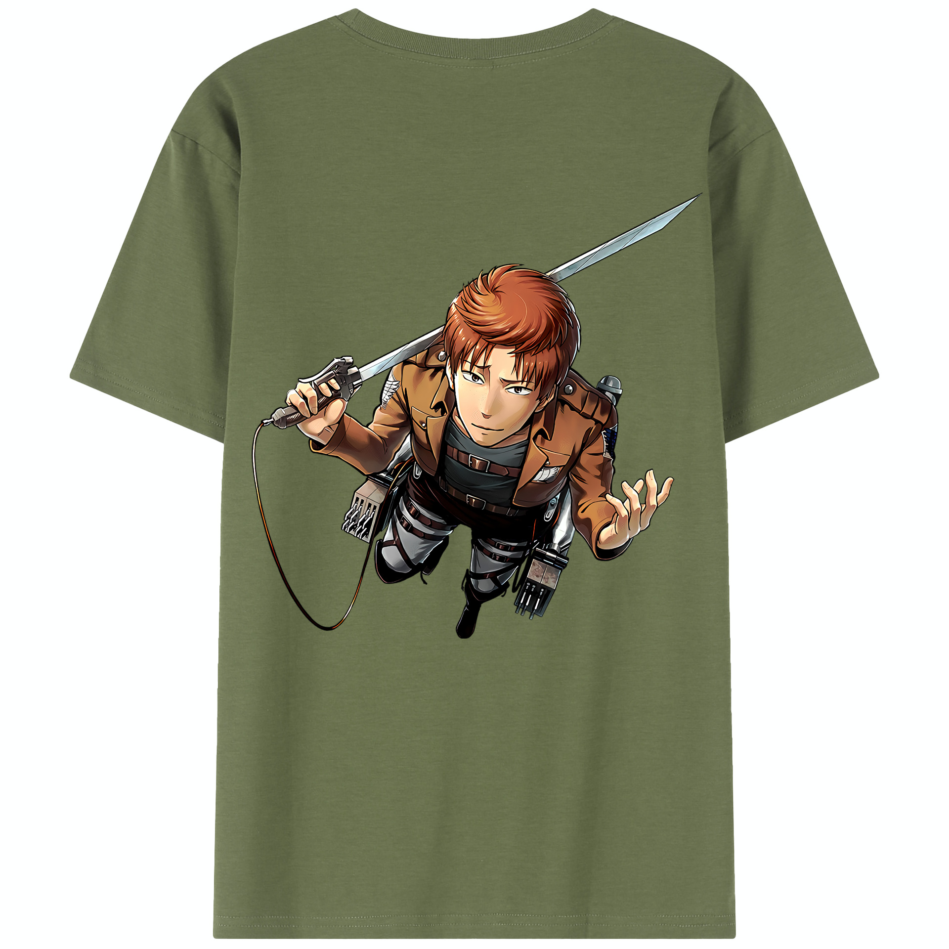 （画像用） 進撃の巨人 Attack on Titan 綿100％半袖Tシャツ（背面プリント）